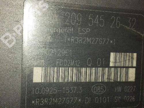 Used ABS pump MERCEDES-BENZ C-CLASS (W203) C 30 CDI AMG (203.018) (231 hp) 1958868