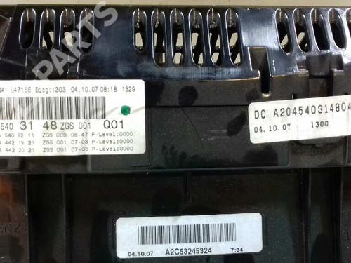 Instrument cluster MERCEDES-BENZ C-CLASS (W204) C 320 CDI 4-matic (204.089) | BP4460184C47 