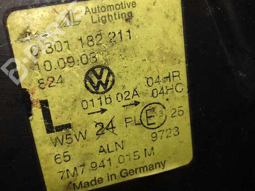 Left headlight SEAT ALHAMBRA (7V8, 7V9) 1.9 TDI | BP4553744C28 