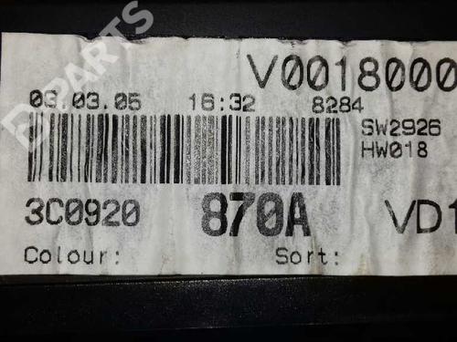 Instrument cluster VW PASSAT B6 (3C2) 2.0 TDI 16V | BP4619374C47 