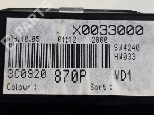 Instrument cluster VW PASSAT B6 (3C2) 1.6 FSI | BP4657573C47 