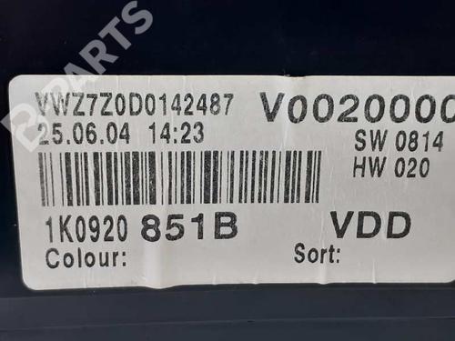 Instrument cluster VW GOLF V (1K1) 1.9 TDI | BP6027870C47 