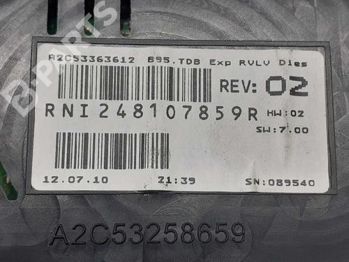 Instrument cluster RENAULT MEGANE III Hatchback (BZ0/1_, B3_) 1.5 dCi | BP6050823C47 