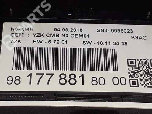 Used Instrument cluster CITROËN BERLINGO (ER_, EC_) [2018-2025]  6091094