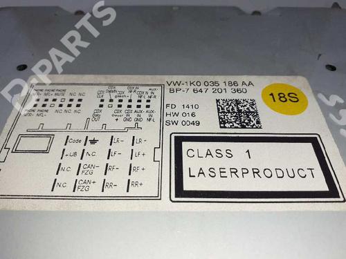 Radio VW GOLF VI (5K1) 1.6 TDI | BP6151959E6 