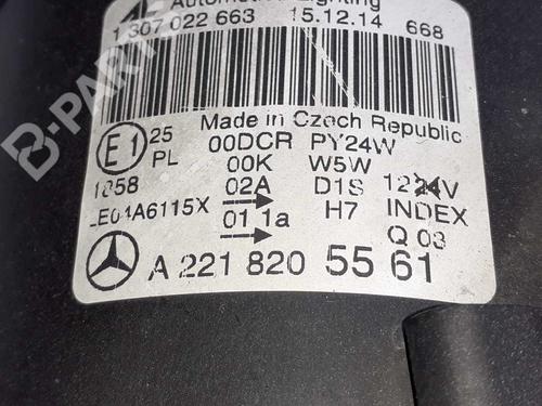 Left headlight MERCEDES-BENZ S-CLASS (W221, V221) S 320 CDI (221.022, 221.122) | BP6308573C28 