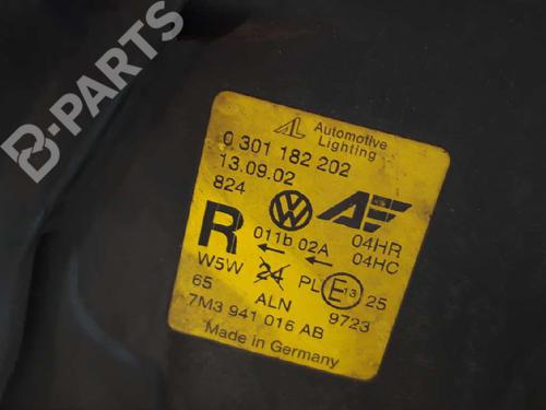 Used Right headlight VW SHARAN (7M8, 7M9, 7M6) 1.9 TDI (115 hp) 7761512