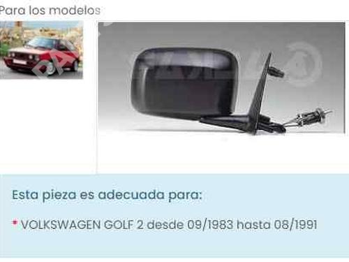 Right mirror VW GOLF II (19E, 1G1) 1.6 | BP8305157C27 