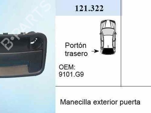 Used Tailgate handle CITROËN JUMPY I (U6U_) 2.0 HDi 95 (94 hp) 2598574
