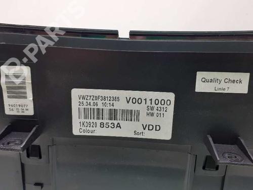 Instrument cluster VW GOLF V (1K1)  | BP10364352C47 