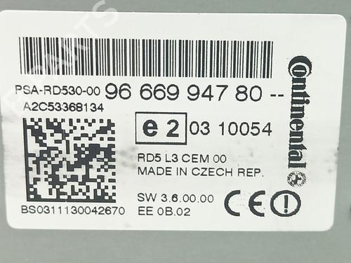Radio CITROËN C4 II (NC_)  | BP17751764E6 
