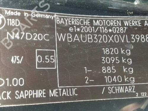 Mass air flow sensor BMW 1 (E87) 118 d | BP1977133M95 