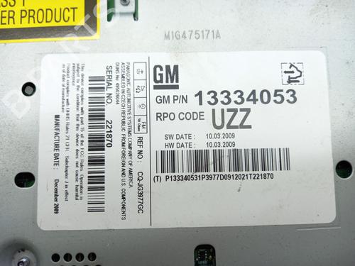 Radio OPEL ASTRA J (P10)  | BP21788992E6 