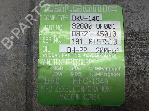 AC compressor NISSAN TERRANO II (R20)  | BP20306042M34 