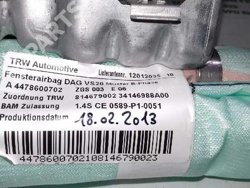 Right curtain airbag MERCEDES-BENZ V-CLASS (W447)  | BP9117280C12 