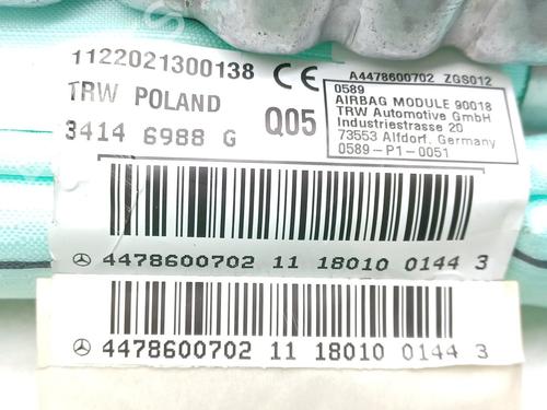 Right curtain airbag MERCEDES-BENZ V-CLASS (W447) V 250 CDI / d (447.811, 447.813, 447.815) | BP27605184C12 