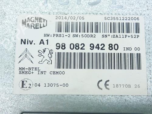 Radio PEUGEOT 308 II (LB_, LP_, LW_, LH_, L3_) 1.6 THP 125 | BP16722728E6 