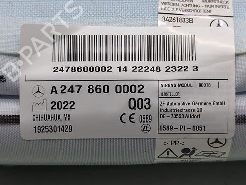 Left curtain airbag MERCEDES-BENZ GLB (X247) GLB 200 d 4-matic (247.613) | BP29280434C11 