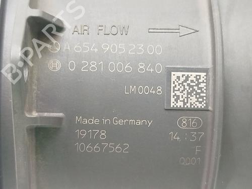 Mass air flow sensor MERCEDES-BENZ B-CLASS Sports Tourer (W247) B 200 d (247.012) | BP26567062M95 