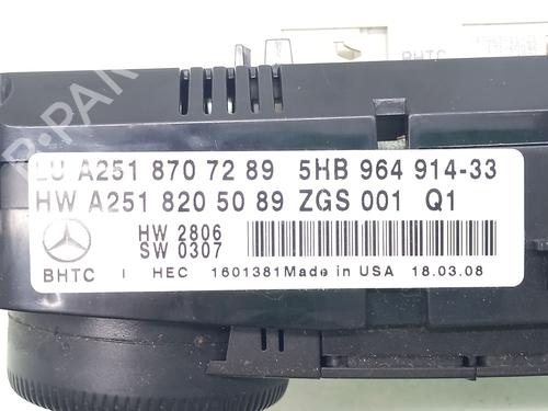 Climate control MERCEDES-BENZ R-CLASS (W251, V251) R 350 CDI 4-matic (251.124, 251.125) | BP17322229I5 