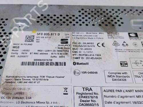 Radio SEAT LEON (5F1)  | BP15184173E6 