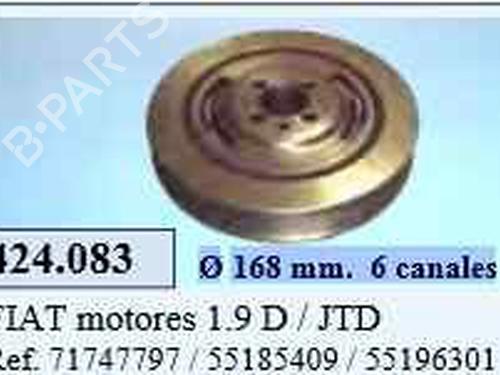 Remskive FIAT BRAVO I (182_) [1995-2001]  16086627