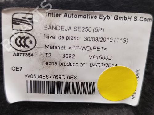 Rear parcel shelf SEAT IBIZA IV (6J5, 6P1) 1.6 TDI | BP29544613C85 