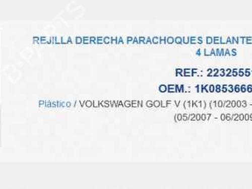 Other VW GOLF V (1K1)  | BP16086700O1 