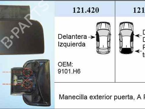 Used Tailgate handle CITROËN BERLINGO / BERLINGO FIRST MPV (MF_, GJK_, GFK_) [1996-2025]  16086799