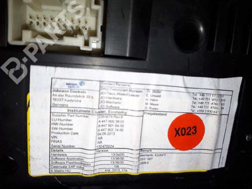 Instrument cluster MERCEDES-BENZ VITO Mixto (Double Cabin) (W447)  | BP9631620C47 
