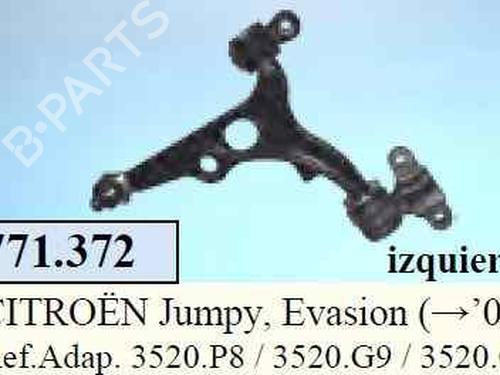 Used Left front suspension arm CITROËN JUMPY I (U6U_) 2.0 HDi 95 (94 hp) 2585605