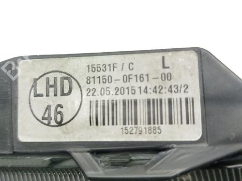 Left headlight TOYOTA VERSO (_R2_) 1.6 D4-D (WAR20_) | BP29954038C28 