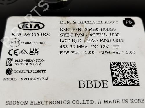 Electronic module KIA STONIC (YB) 1.0 T-GDi | BP38481541M83 - Image 4