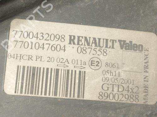 Left headlight RENAULT SCÉNIC I MPV (JA0/1_, FA0_) 1.4 16V (JA0D, JA1H, Ja0W, JA10) | BP32262047C28