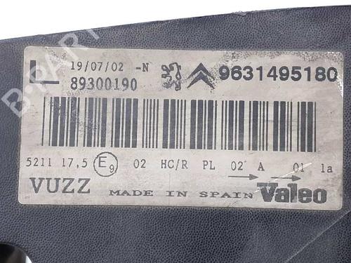 Left headlight CITROËN XSARA PICASSO (N68) 2.0 HDi | BP15525370C28 
