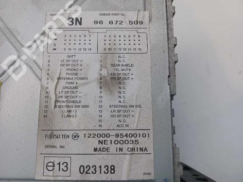 Radio CHEVROLET CAPTIVA (C100, C140) 2.4 | BP9249612E6 