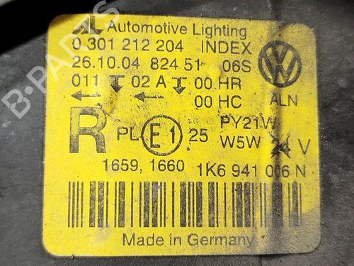 Right headlight VW GOLF V (1K1) 1.9 TDI | BP30271965C29 