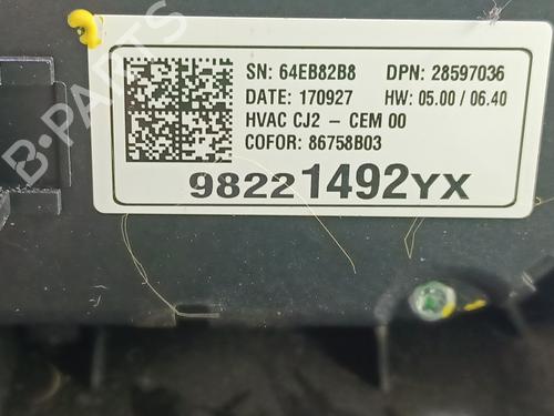 Climate control OPEL CROSSLAND X / CROSSLAND (P17, P2QO) 1.2 (75) | BP25890304I5 