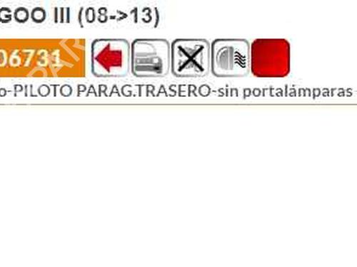 Rear fog light RENAULT KANGOO / GRAND KANGOO II (KW0/1_)  | BP23269636C37 