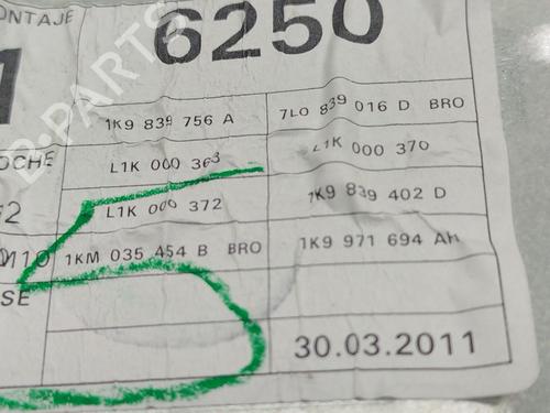 Rudehejsemekanisme Højre bagtil VW GOLF VI Variant (AJ5) 1.6 TDI | BP32338115C25 