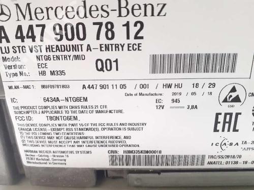 Radio MERCEDES-BENZ V-CLASS (W447)  | BP9754268E6 