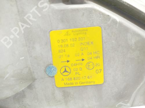 Left headlight MERCEDES-BENZ A-CLASS (W168) A 140 (168.031, 168.131) | BP18244539C28 