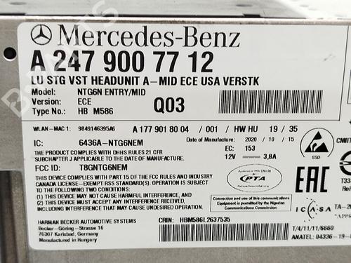 Electronic module MERCEDES-BENZ GLA (H247) GLA 220 d 4-matic (247.715) | BP36017802M83 - Image 3