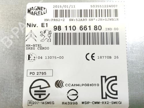 Radio PEUGEOT 208 I (CA_, CC_) 1.6 VTi | BP17751804E6 