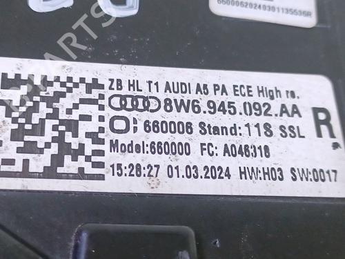 Right taillight AUDI A5 Sportback (F5A, F5F) 35 TDI | BP29118942C35 