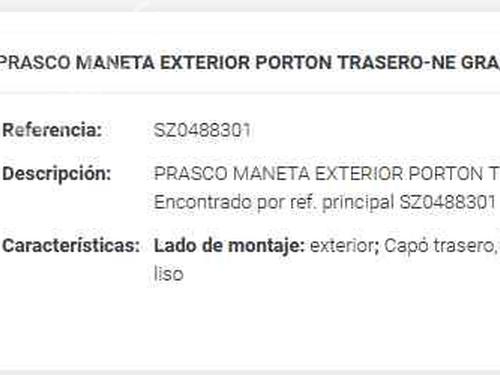 Tailgate handle SUZUKI VITARA (ET, TA, TD)  | BP16086687C132 