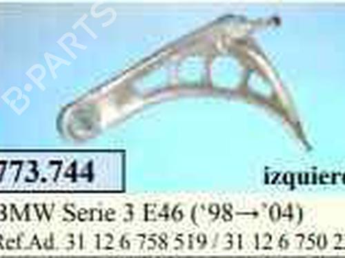 Used Left front suspension arm BMW 3 (E46) 316 i (105 hp) 4596622