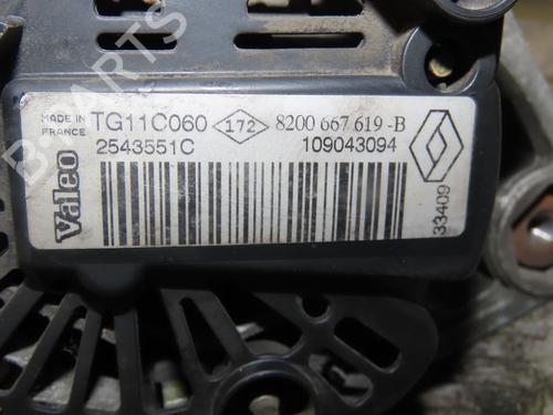 Used Alternator RENAULT CLIO III (BR0/1, CR0/1) 1.6 16V GT (BR10, CR10) (128 hp) 25299417