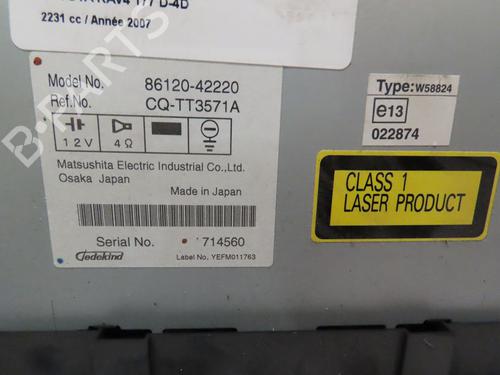 Radio TOYOTA RAV 4 III (_A3_) 2.2 D 4WD (ALA30_, ALA30R) | BP15953089E6 