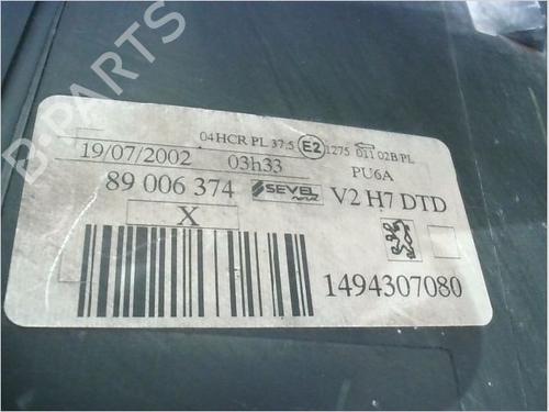 Used Right headlight PEUGEOT 807 (EB_) 2.2 HDi (128 hp) 15492191